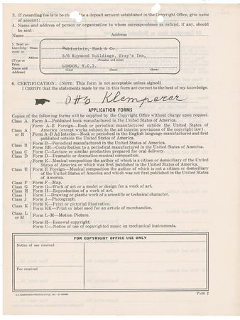 Lot #789 Otto Klemperer - Image 2