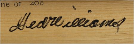 Lot #1332 Ted Williams Baseball Bat - Image 2