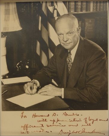 Lot #35 Dwight D. Eisenhower Signed Photograph