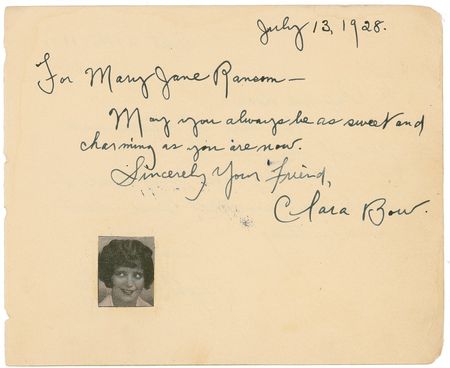 Lot #908 Clara Bow Signature - Image 1