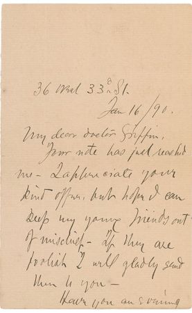 Lot #528 Horatio Alger Handwritten Letter Signed - Image 1