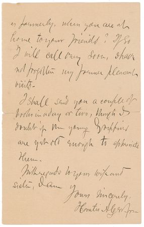 Lot #528 Horatio Alger Handwritten Letter Signed - Image 2