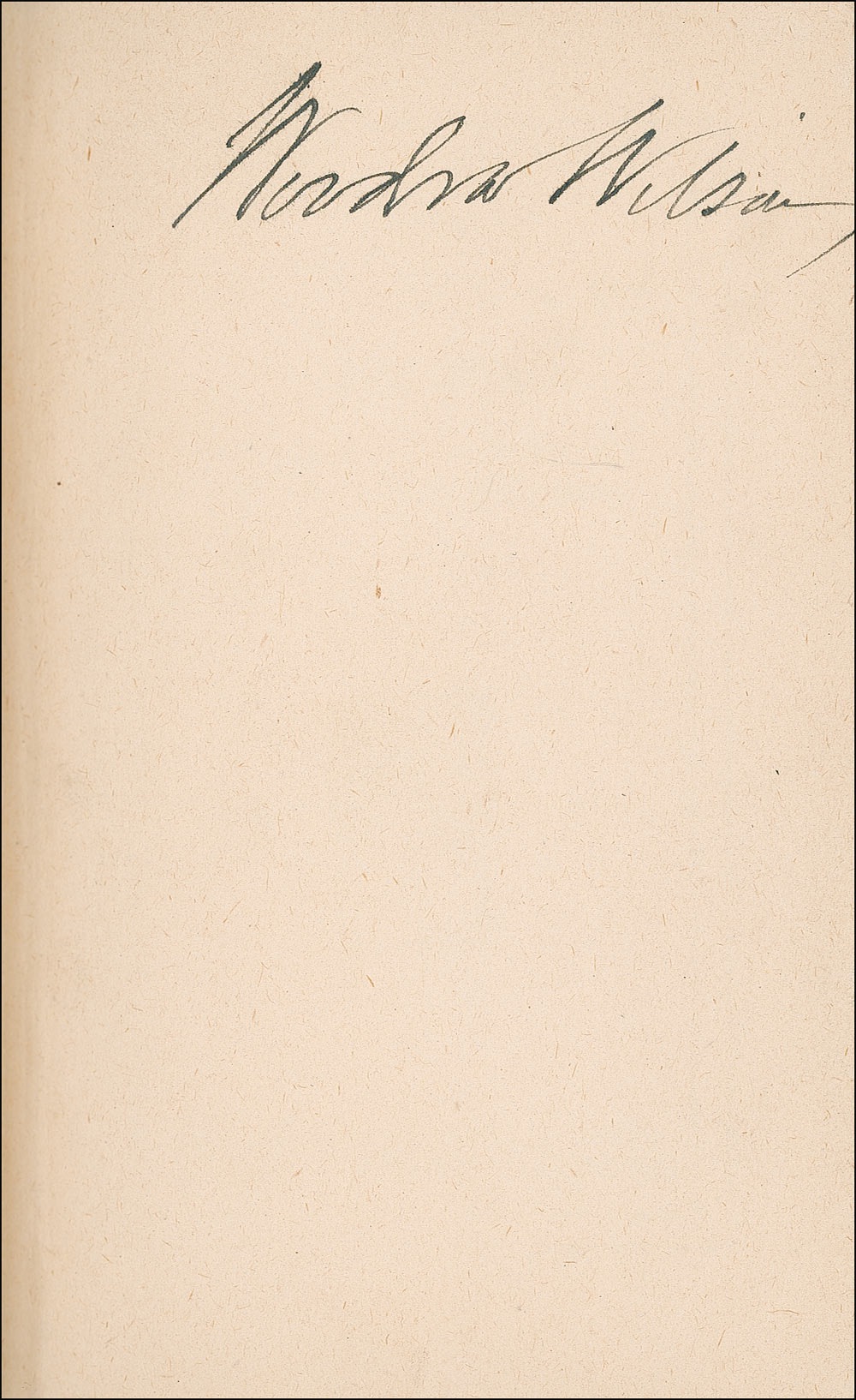 Lot 164 Woodrow Wilson: Signing his address that led to America?s entry into World War I