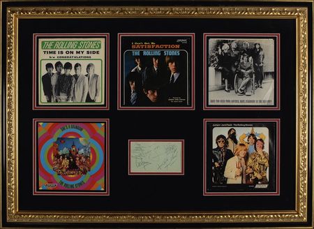 Lot #802 Rolling Stones: The original Stones sign boldly for a New Musical Express reporter - Image 1
