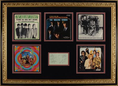 Lot #802 Rolling Stones: The original Stones sign boldly for a New Musical Express reporter - Image 2
