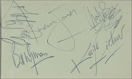 Lot #802 Rolling Stones: The original Stones sign boldly for a New Musical Express reporter - Image 3