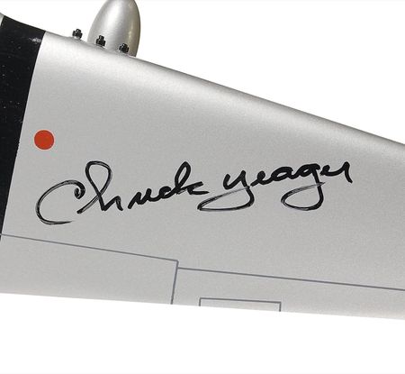 Lot #467 Chuck Yeager: America?s greatest test pilot signs his Glamorous Glen III - Image 2