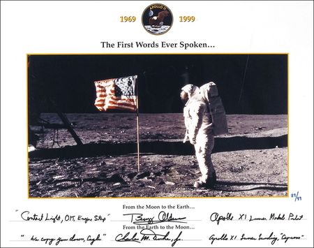 Lot #399 Apollo 11: Aldrin and Duke First Words Spoken Ltd Edition Print - Image 2