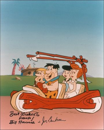 Lot #606 Bill Hanna and Joe Barbera Signed Photographs - Image 1