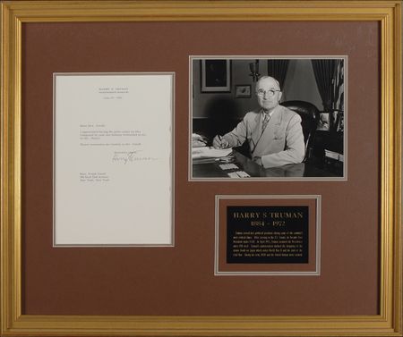 Lot #145 Harry S. Truman Typed Letter Signed - Image 1