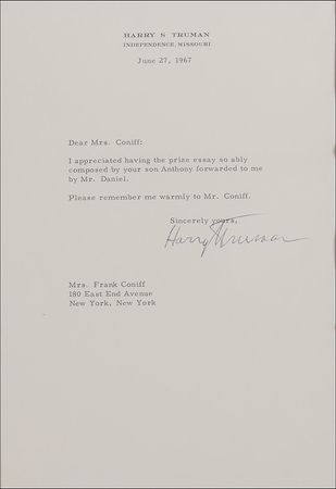 Lot #145 Harry S. Truman Typed Letter Signed - Image 2
