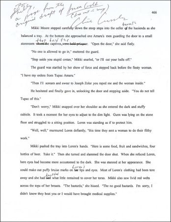 Lot #489 Clive Cussler Manuscript Pages - Image 2