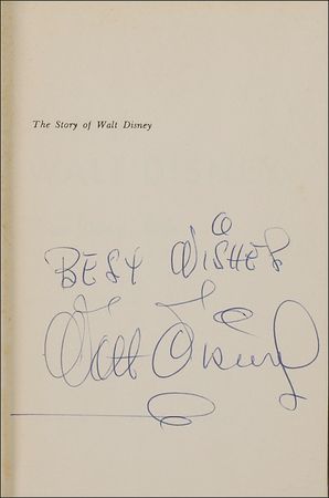 Lot #593 Walt Disney: Uninscribed 1957 Disney biography - Image 1