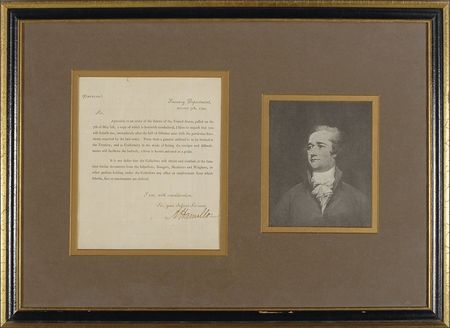 Lot #226 Alexander Hamilton: A Founding Father works to develop the structure of the new federal government in 1792 - Image 1
