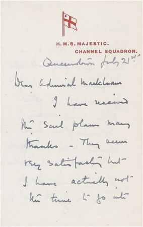 Lot #297 Robert Falcon Scott: A doomed Antarctic explorer writes shortly after receiving command of Discovery Expedition - Image 1