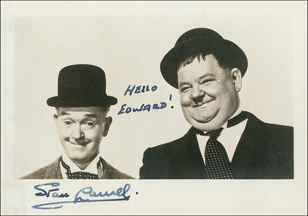 Lot #987 Stan Laurel Signed Photograph - Image 1