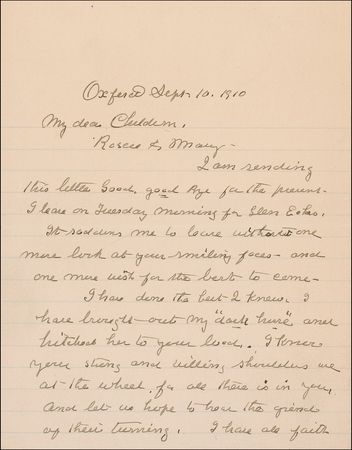 Lot #168 Clara Barton: The Red Cross organizer departs for her Maryland home but not before saying “Good good bye for the present” - Image 1