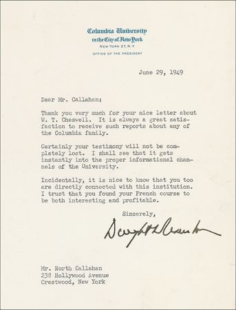 Lot #38 Dwight D. Eisenhower: “It is always a
