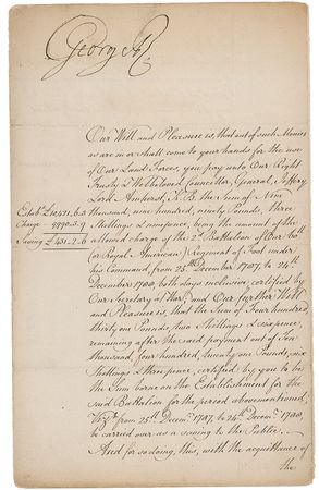 Lot #251 King George III Signed Document - Image 1
