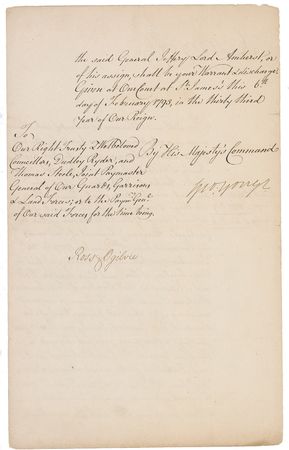 Lot #251 King George III Signed Document - Image 2