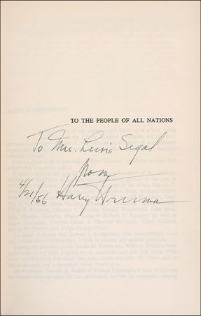 Lot #148 Harry S. Truman Book - Image 1