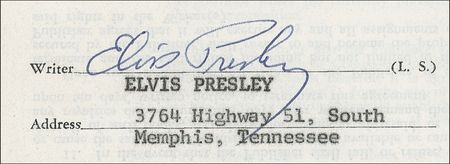 Lot #788 Elvis Presley: Rare Elvis contract from 1965 for the song ?Santa Lucia? - Image 3