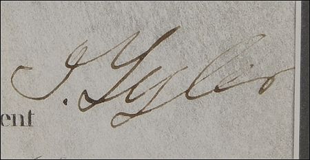Lot #155 John Tyler: Superb unissued John Tyler ship’s pass - Image 2