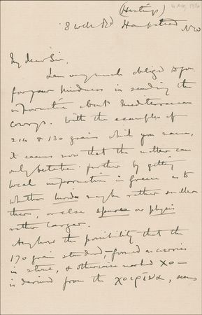 Lot #277 William M. Flinders Petrie Handwritten Letter Signed - Image 1