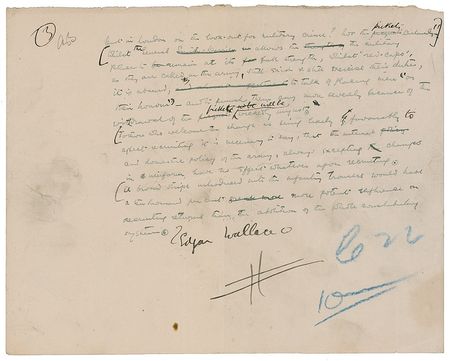 Lot #567 Edgar Wallace: One last mystery from a famed suspense writer?a possible unpublished work! - Image 2