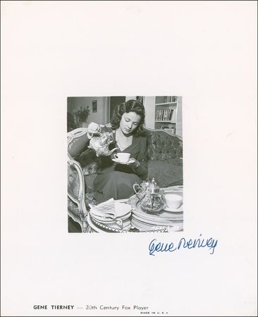 Lot #1062 Gene Tierney Signed Photographs - Image 1