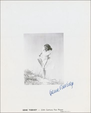 Lot #1062 Gene Tierney Signed Photographs - Image 2