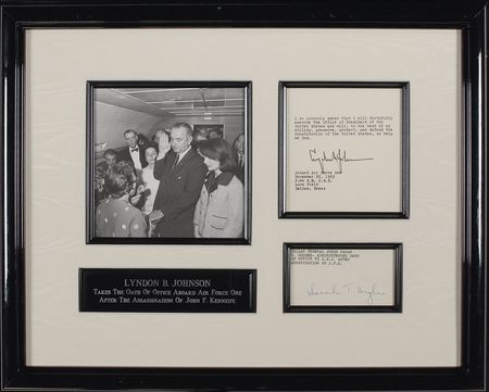 Lot #79 Lyndon B. Johnson: Unique Johnson Oath of Office presentation - Image 1