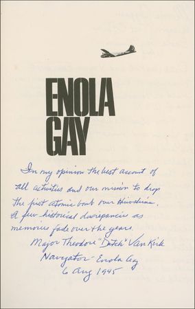 Lot #335 Enola Gay: Enola Gay crew members share their insights on ending World War II: “There is no morality in any type of war, and in modern warfare, innocents as well as military get killed” - Image 2