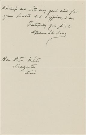 Lot #20 Grover Cleveland: Former president receives a gift of maple syrup which “pleased the palates, and satisfied the hearts of both the little and big members of our household” - Image 2