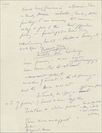 Lot #85 John F. Kennedy: Remarkably scarce JFK manuscript from his senatorial days hammering out positions on the Soviet Union, Israel’s right to exist, and Vietnam—issues he would later face in the White House - Image 2