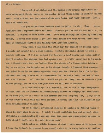 Lot #181 Al Capone: Along with his exclusive magazine interview entitled ‘How Al Capone Would Run This Country,’ Scarface provides his very rare and bold signature - Image 11