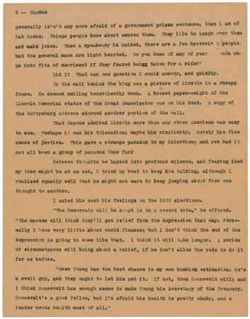 Lot #181 Al Capone: Along with his exclusive magazine interview entitled ‘How Al Capone Would Run This Country,’ Scarface provides his very rare and bold signature - Image 7