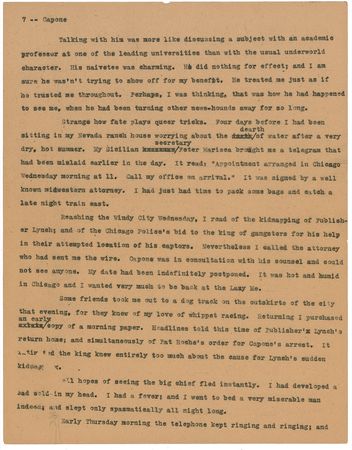 Lot #181 Al Capone: Along with his exclusive magazine interview entitled ‘How Al Capone Would Run This Country,’ Scarface provides his very rare and bold signature - Image 8