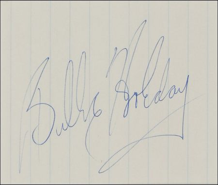 Lot #741 Billie Holiday Signature - Image 2