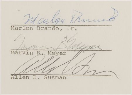 Lot #887 Marlon Brando: Rare Brando Colony Productions business document - Image 2