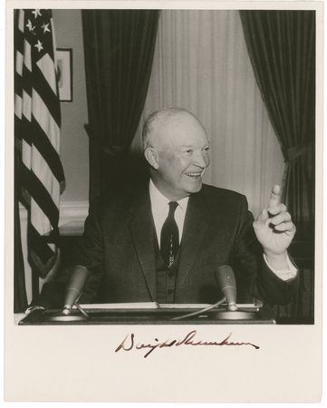 Lot #40 Dwight D. Eisenhower Signed Photograph