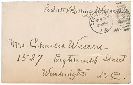 Lot #122 Eleanor Roosevelt and Edith Bolling Wilson Free Franks - Image 2