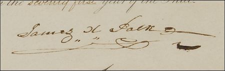 Lot #111 James K. Polk: Polk promotes an officer for his heroic conduct in the first major fight of the Mexican-American War - Image 2