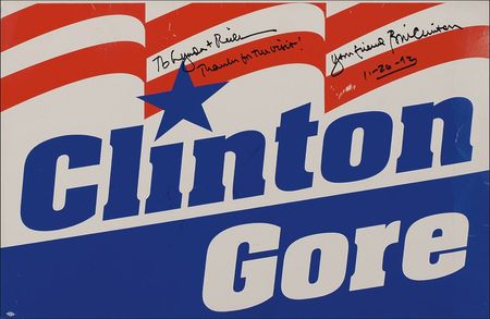 Lot #25 Bill Clinton Campaign Poster