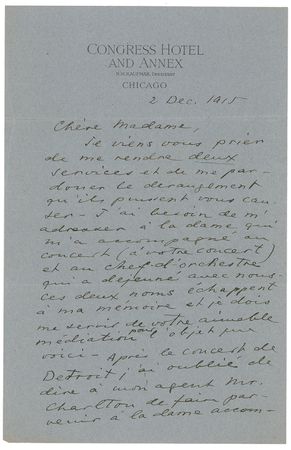 Lot #633 Pablo Casals Handwritten Letter Signed - Image 1