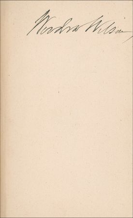Lot #164 Woodrow Wilson: Signing his address that led to America?s entry into World War I - Image 1