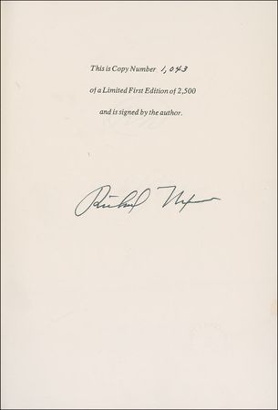 Lot #106 Richard Nixon Book - Image 1