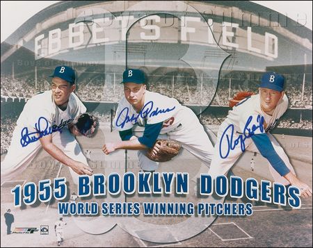 Lot #1122 Brooklyn Dodgers Signed Photographs - Image 1