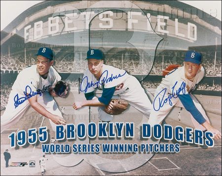 Lot #1122 Brooklyn Dodgers Signed Photographs - Image 2