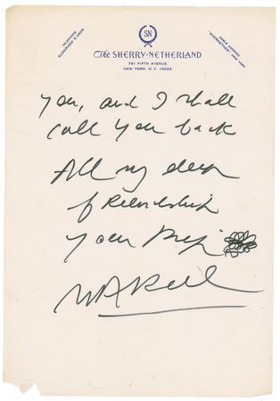 Lot #999 Marcel Marceau: Charming oversized Marceau self-portrait - Image 3